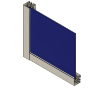 10-4545FP2A-0 MODULAR SOLUTIONS EXTRUDED ENCLOSURE PROFILE 45MM X 45MM, TWO SMOOTH SIDES